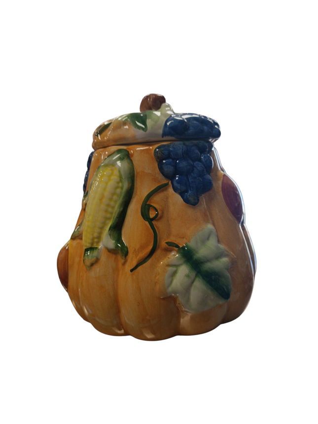 Frutero de Cerámica con Forma de Calabaza
