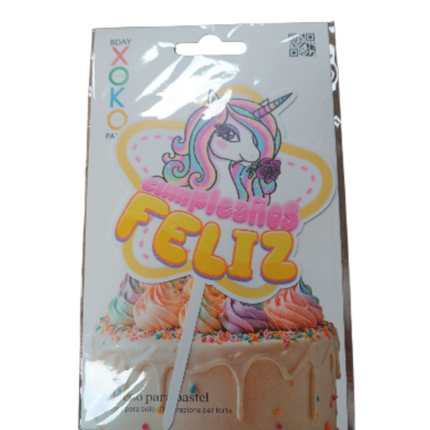 Adorno Para Pastel Unicornio Xoko