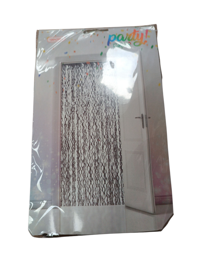 Cortina Metalizada Plateado 200x100cm - Atosa