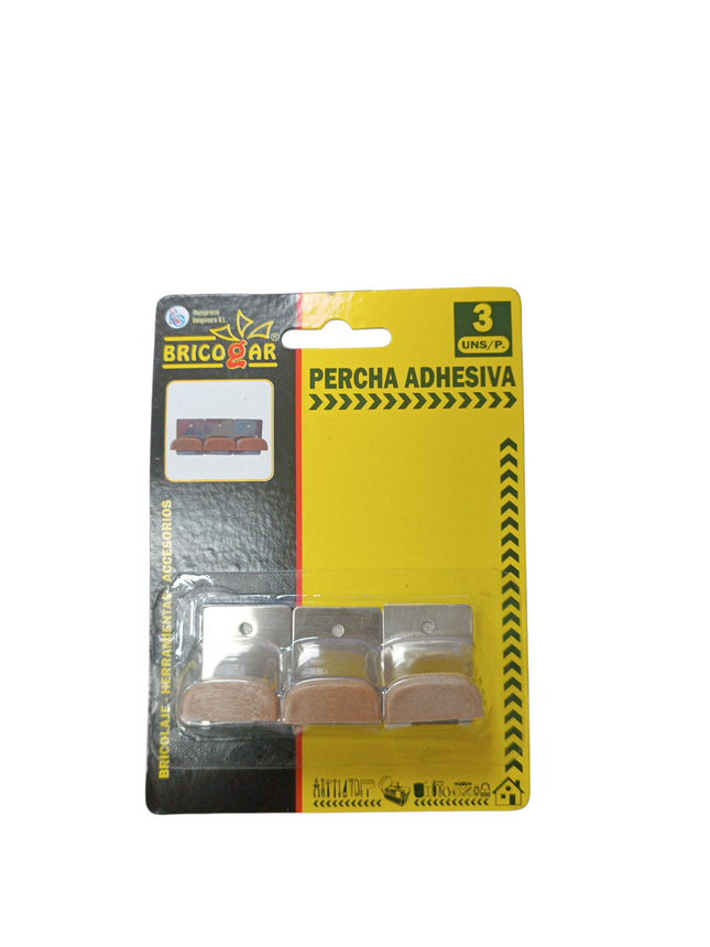Perchas Adhesivas Bricogar - 3uds