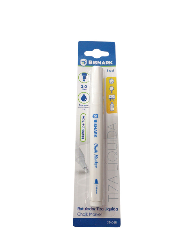 Rotulador de Tiza Liquida Blanca Bismark - 2.0mm