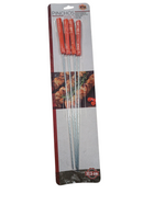 Pinchos BBQ de Acero Gerimport con Mango de Madera – 32,5 cm (Pack 4 uds)