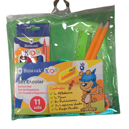 Set Escolar Bismark Kids 11 Piezas con Estuche