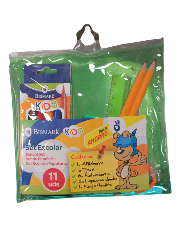 Set Escolar Bismark Kids 11 Piezas con Estuche