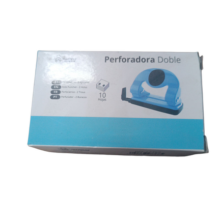 Perforadora Doble Market Suprem – 2 Agujeros (10 Hojas)