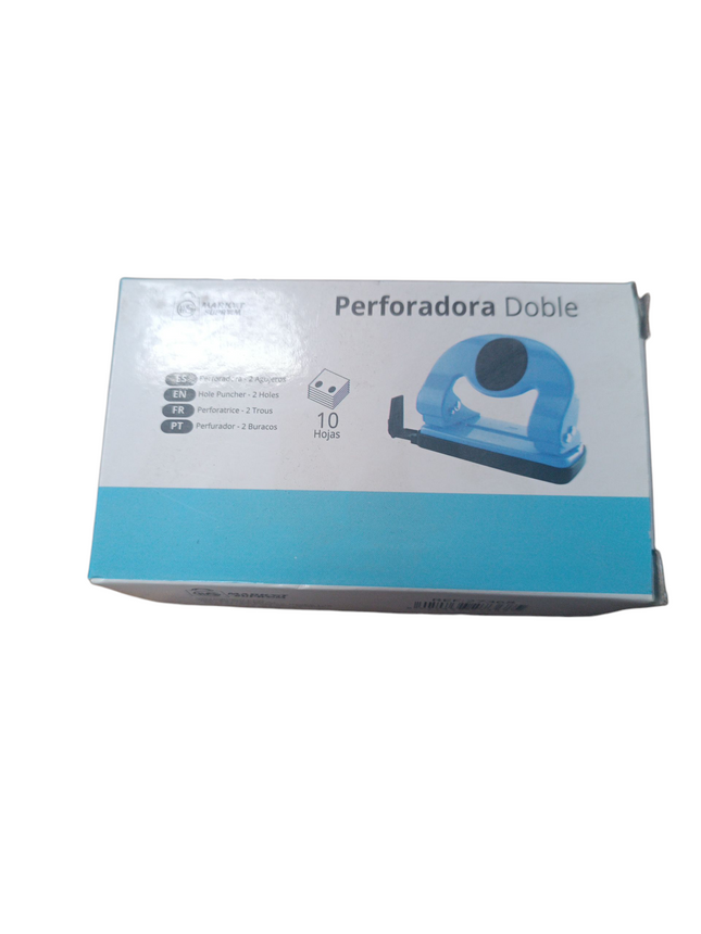 Perforadora Doble Market Suprem – 2 Agujeros (10 Hojas)