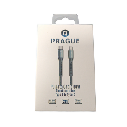 Cable de Carga Tipo C a Tipo C QCharx "Prague" - 2m (60W)