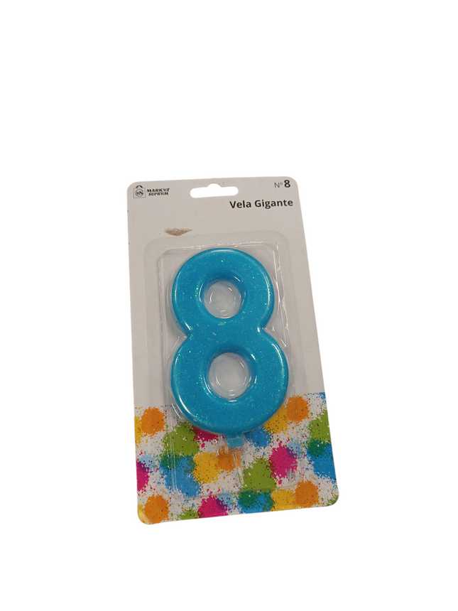 Vela Gigante Cumpleaños Nº8 Market Suprem