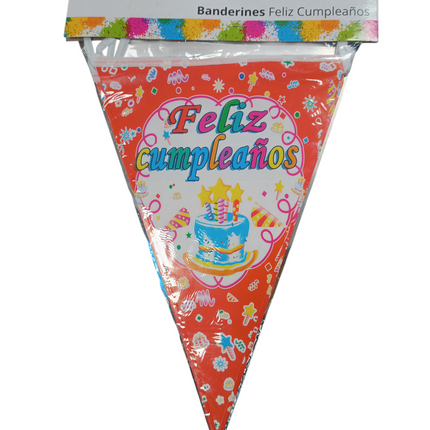Banderines Feliz Cumpleaños Market Suprem - 2m
