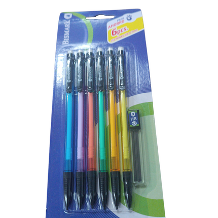 Portaminas Bismark 0,7 mm HB – Pack 6 unidades con minas