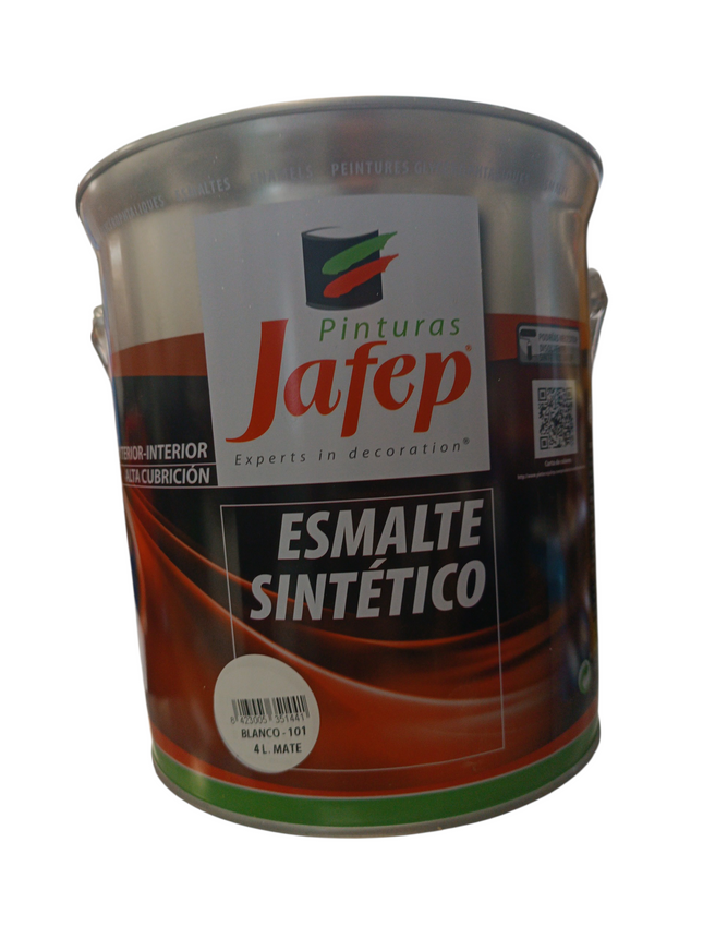 Esmalte Sintético Blanco Mate Jafep - 4L