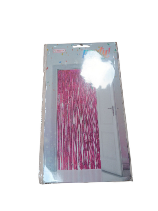 Cortina Metalizada Fucsia 200x100cm Atosa