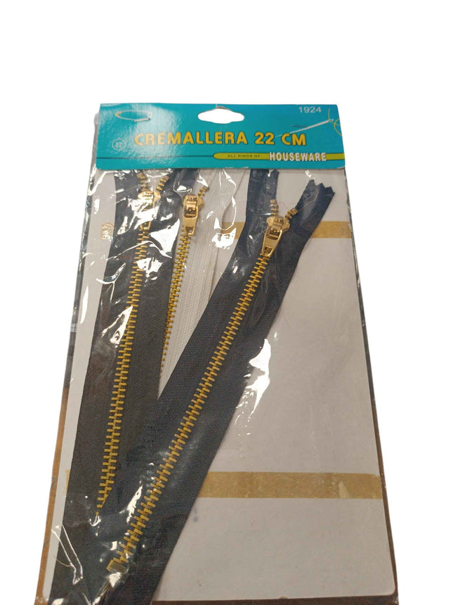 Pack de 3 Cremalleras Xushi - (2 Negras + 1 Blanca)