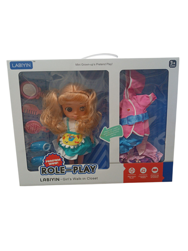 Muñeca Interactiva con Accesorios y Prendas Intercambiables Labiyin