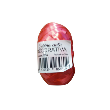 Bobina de Cinta Decorativa Roja Criscolor - 5mm x 20m