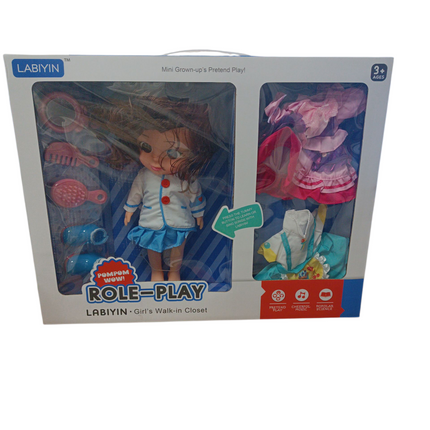 Muñeca Interactiva con Accesorios y Prendas Intercambiables Labiyin