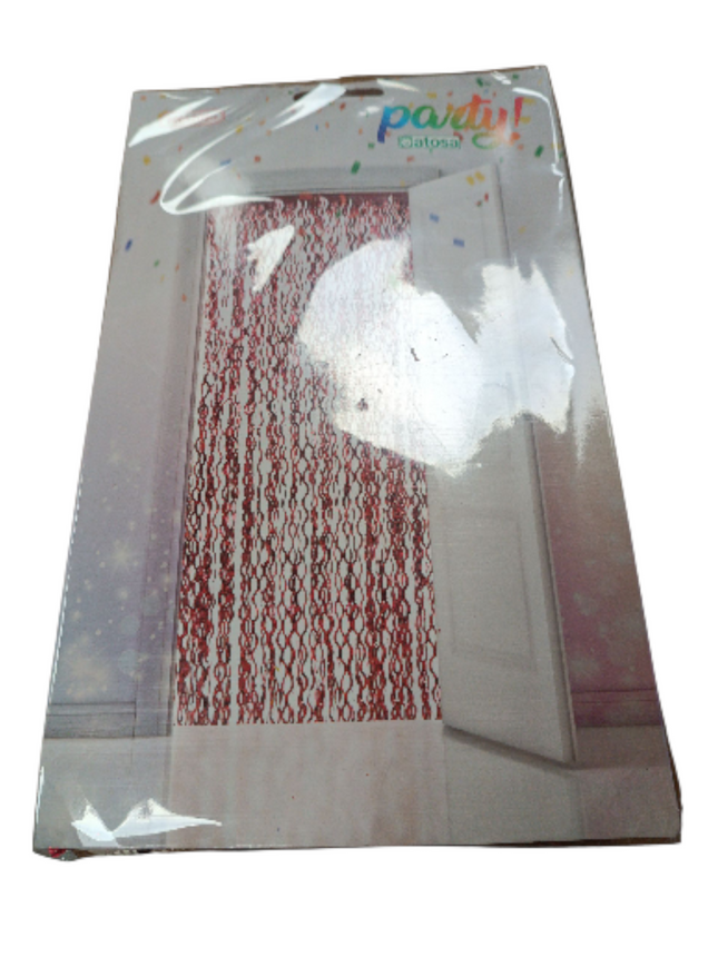 Cortina Metalizada Roja 200x100cm - Atosa