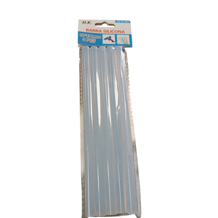 Barras de Silicona Transparente 10x190 mm (Pack 5 unidades)