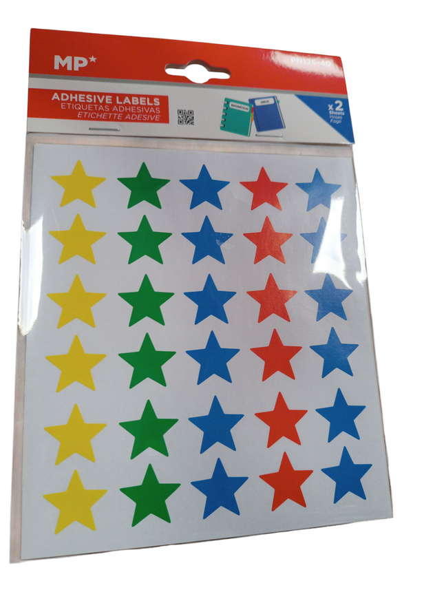 Etiquetas Adhesivas MP – Estrellas de Colores (2 Hojas)