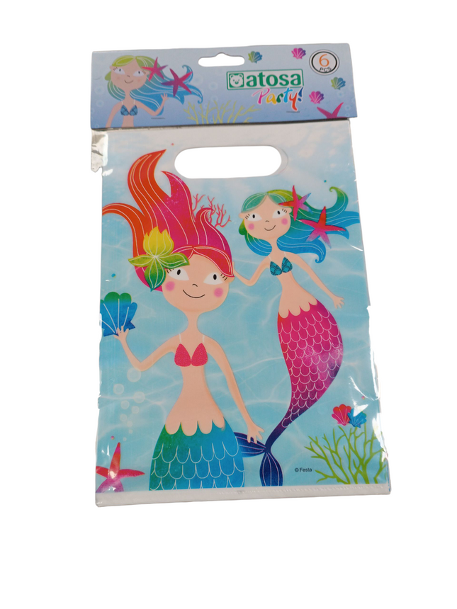 Bolsa Cumpleaños Diseño Sirenas 6 UNDS Atosa