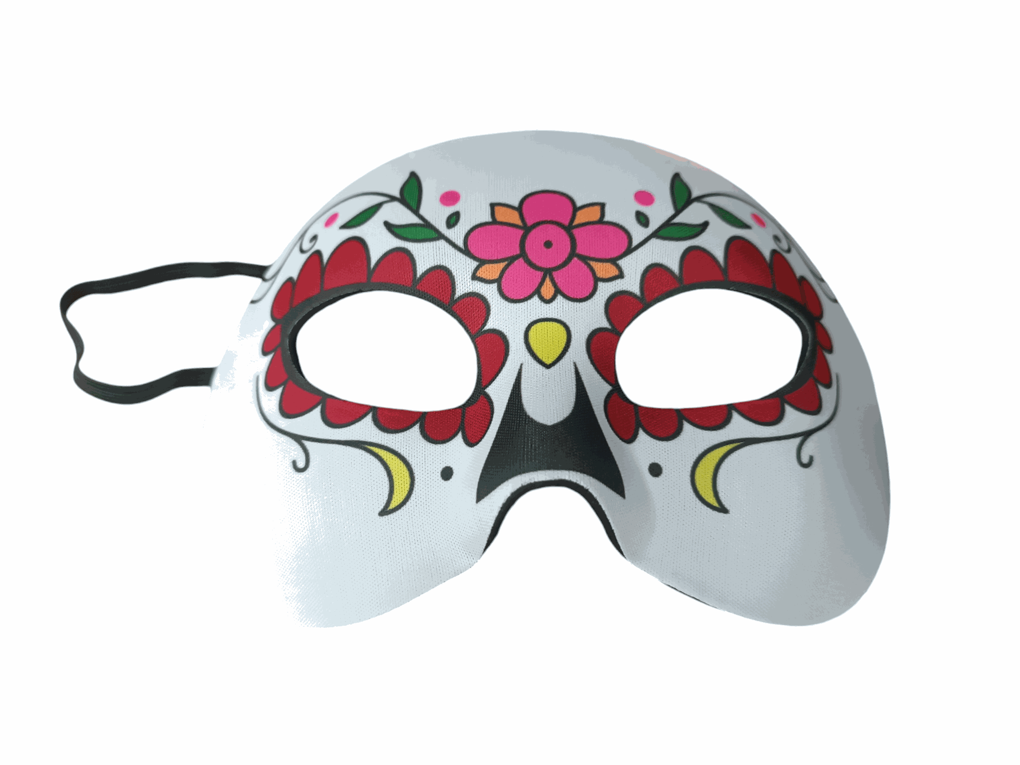 Máscara de Halloween – Diseño de Calavera Decorada - Mascaras disponible en Bubaa