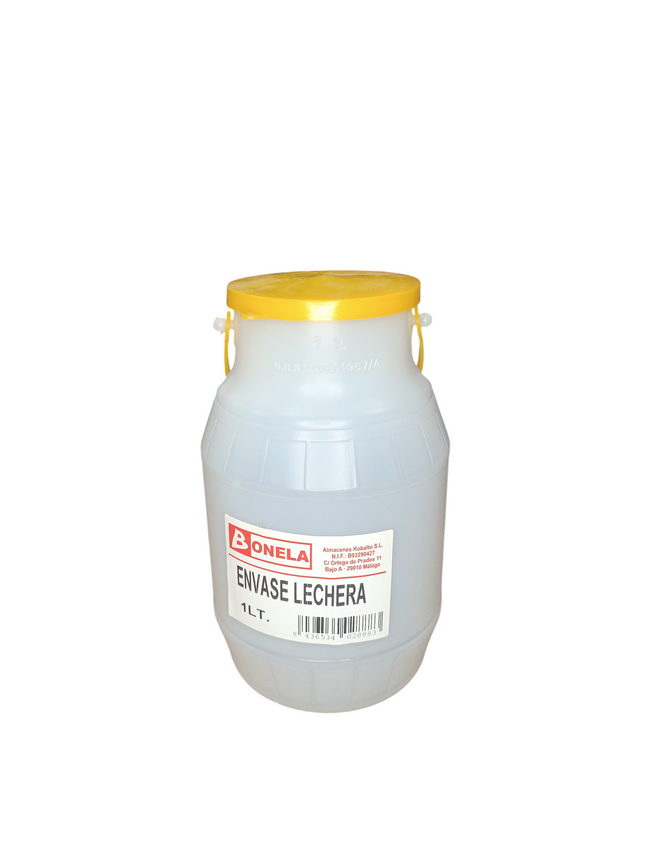 Envase Lechera Bonela de 1 Litro con Tapa Hermética