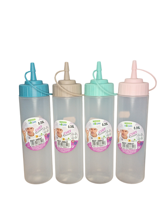 Botellas Dosificadoras de 350 ml con Boquilla - Chef Cuisine