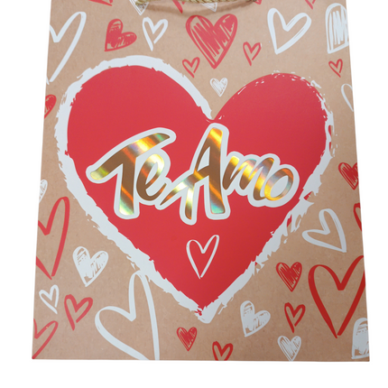 Bolsa de Regalo "Te Amo" Market Suprem - 26x32x2.5cm