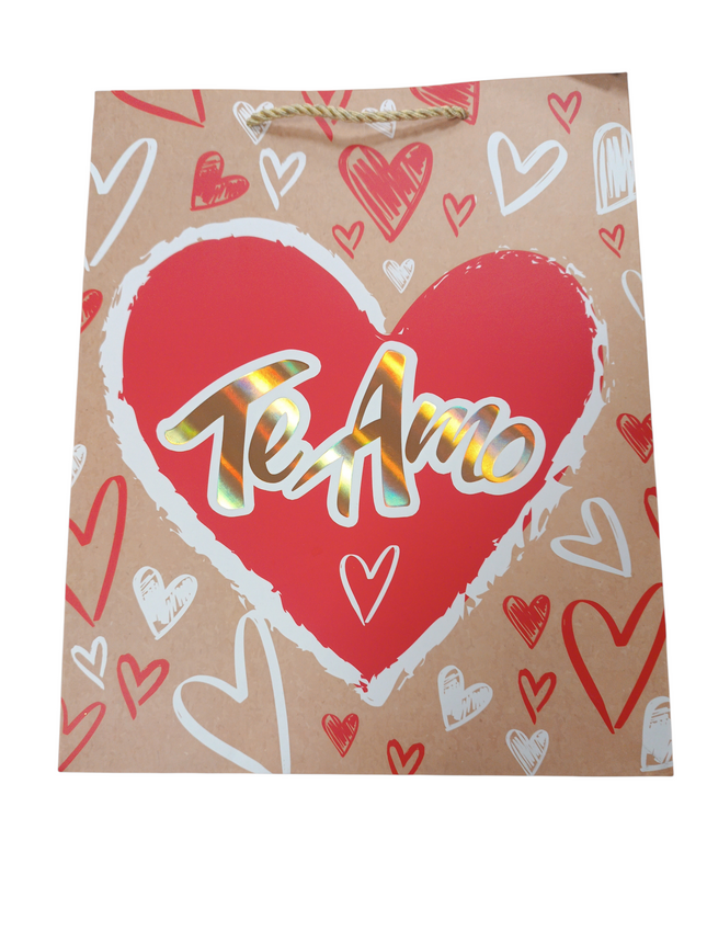 Bolsa de Regalo "Te Amo" Market Suprem - 26x32x2.5cm