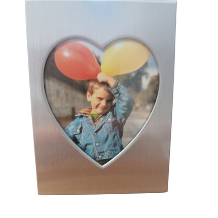 Marco para Fotos Plateado con Forma de corazón