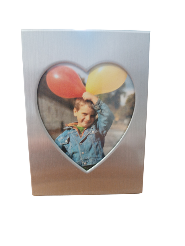 Marco para Fotos Plateado con Forma de corazón