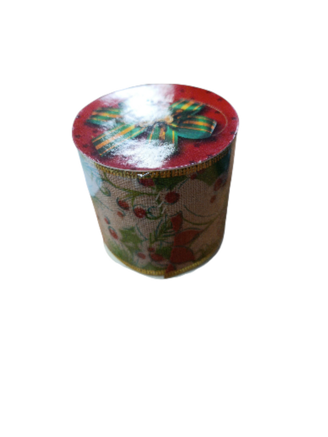 Cinta Decorativa Poinsettia Gerimport - 6.3mm x 2.7m