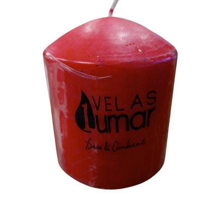 Vela Bloque Lumar Roja 100X90MM