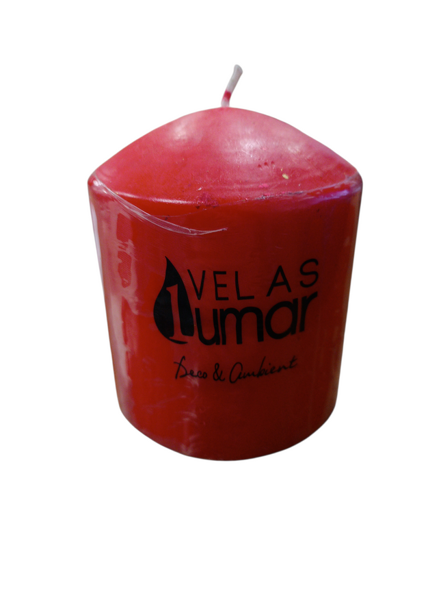 Vela Bloque Lumar Roja 100X90MM