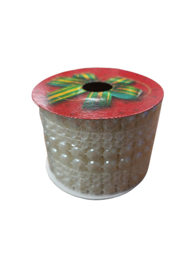 Cinta Decorativa de Plastico color Perla Gerimport - 6cm x 1.8m