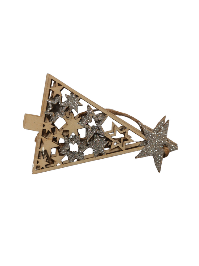 Colgante Decorativo Árbol de Navidad con Purpurina Gerimport - 2uds