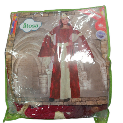 Disfraz Infantil de Reina Medieval Atosa - Talla: 5-6 Años