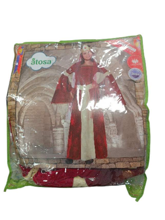 Disfraz Infantil de Reina Medieval Atosa - Talla: 5-6 Años