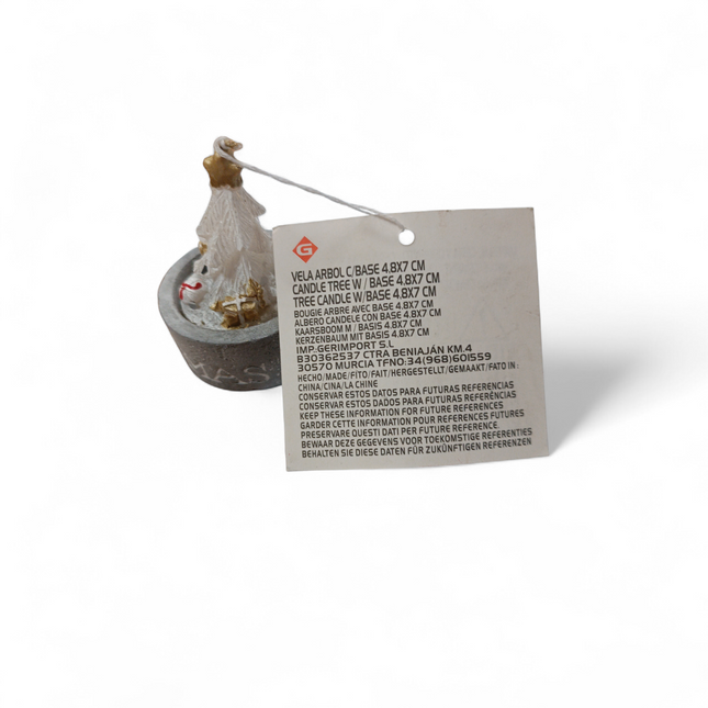 Vela Árbol de Navidad con Base Gerimport – 4,8 x 7 cm