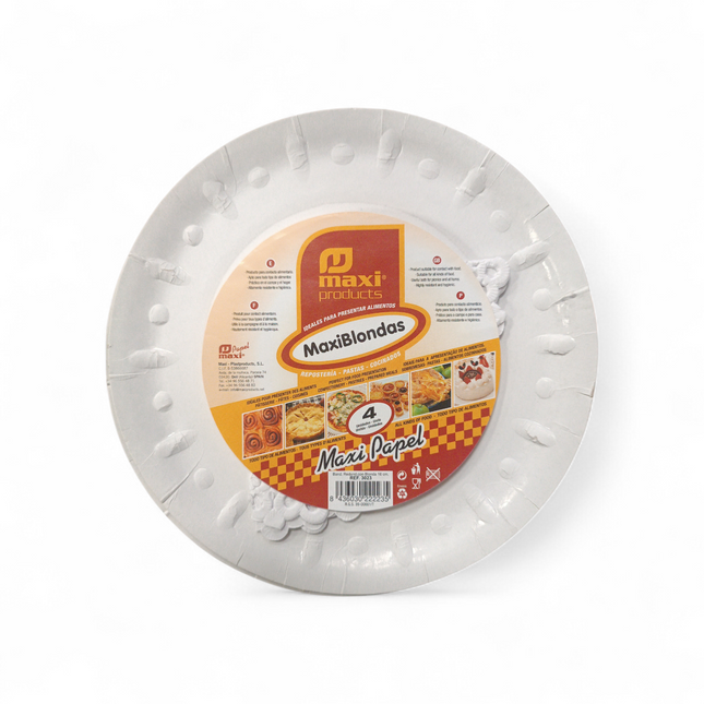 Platos de Papel + Salva platos de Papel Maxi Products - 8uds