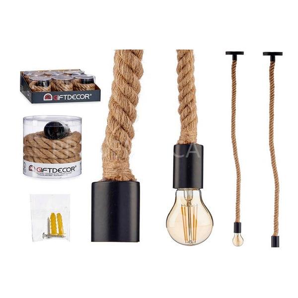 Lampara Colgante + Cuerda Color Natural Giftdecor - 60W