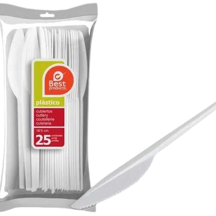 Cuchillos de Plastico Best Products - 25uds (16.5cm)