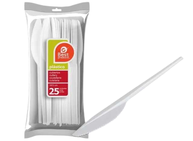 Cuchillos de Plastico Best Products - 25uds (16.5cm)