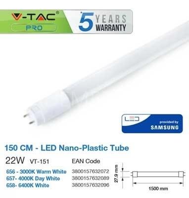 Tubo Led 150 CM 22W V-TAC