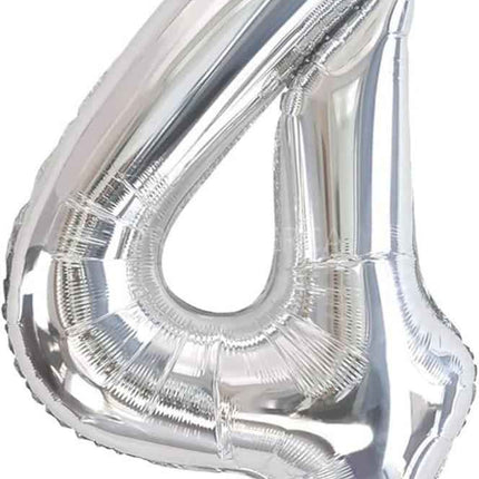Globo Plateado Nº4 Partilandia - 110cm