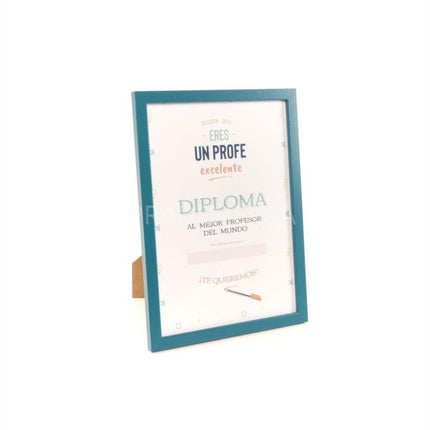 Marco Decorativo "Diploma al Mejor Profe del Mundo" D'Casa - 30.5x23cm
