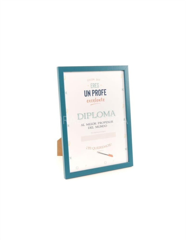 Marco Decorativo "Diploma al Mejor Profe del Mundo" D'Casa - 30.5x23cm