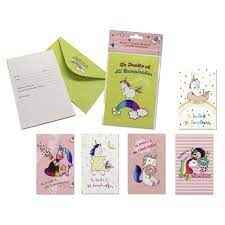 Tarjetas de Invitación Cumpleaños + Sobres Bismark - 6uds (3+3)