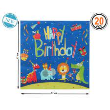 Servilletas Cumpleaños "Happy Birthday" 20 UNDS Atosa