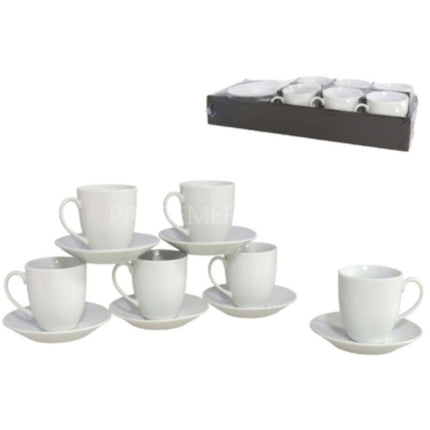 Set Tazas + Platillos 6 UNDS 180CC Kitchen & Go